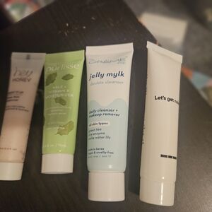 4 Travel Size Product. Lets Get Naked, Purlisse, Jelly Mylk